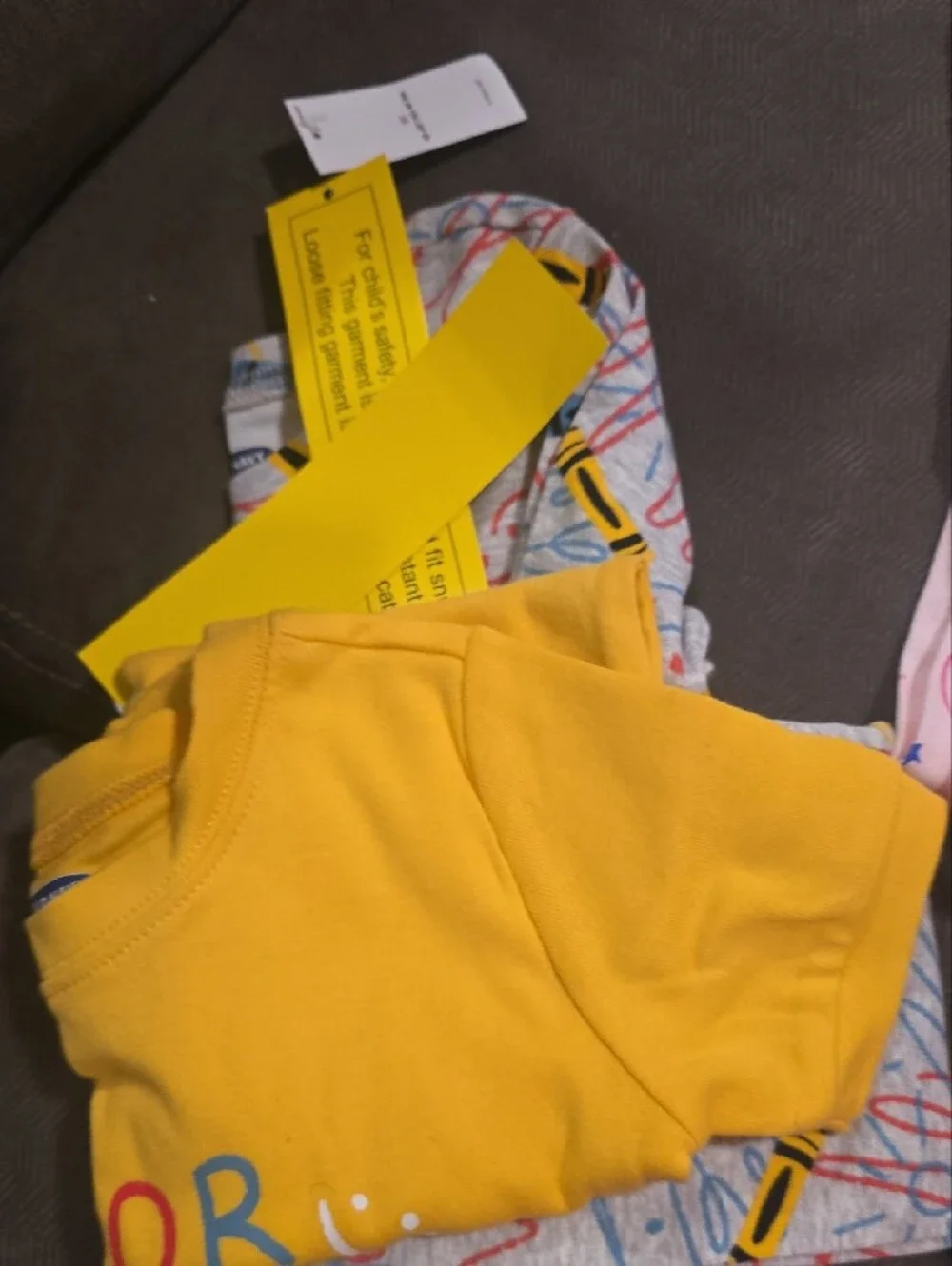 Old Navy Kids Pajama Set - Pink, Yellow, Gray